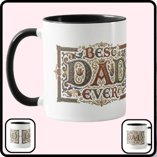 Best Dad Ever Vintage Medieval Fantasy Fairytale Mug