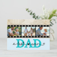 Best Dad Ever Vintage Photo Camera Film Card