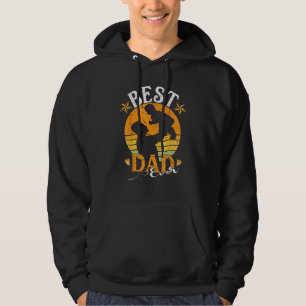 Best Dad Ever Vintage Retro Sunset Daddy Father's  Hoodie