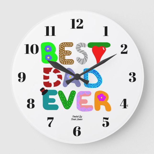 Best Dad Ever Wall Clock (Front)
