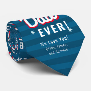 Best Dad Ever We Love You Custom Names Tie