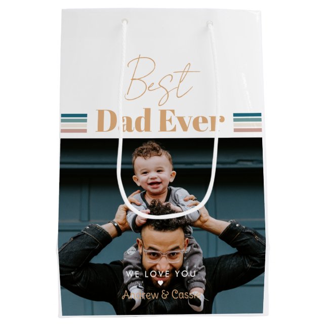 Best dad ever We love you Medium Gift Bag (Back)