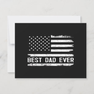 Best Dad Ever with US American Flag Gifts Fathers  Save The Date