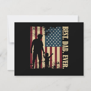 Best Dad Ever With Us American Flag Vintage For Fa