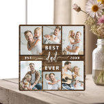 Best Dad Ever - Wood Father's Day Photo Collage Plaque<br><div class="desc">Celebrate your dad with the "Best Dad Ever" Father's Day Photo Collage Plaque, a heartfelt tribute to the man who means the world to you. This beautifully crafted plaque features a high-quality, customizable photo collage, allowing you to showcase cherished memories and special moments. The collage is elegantly arranged around the...</div>
