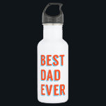 Best dad ever, word art, text design 532 ml water bottle<br><div class="desc">Best dad ever,  word art,  red and blue text design for cards,  t-shirt,  mug,  for him, Father’s day,  birthday</div>