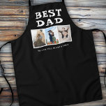 Best Dad Family 3 Photo Collage Keepsake Black Apron<br><div class="desc">Best Dad Family 3 Photo Collage Keepsake Black Apron. Add 3 photos. Personalize it with your names. A lovely keepsake for a father. Gift for Father's day,  birthday or Christmas.</div>