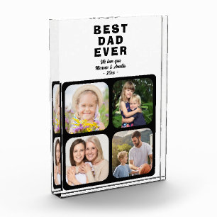 Best Dad Father 4 Family  Photo Block