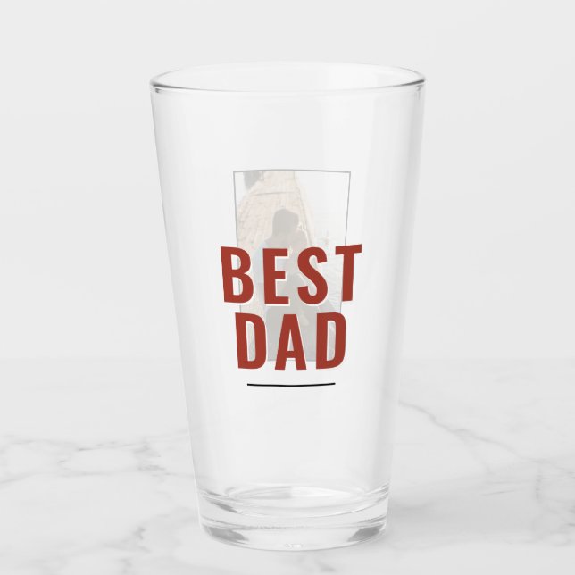 Best Dad Father`s Day Photo  Glass (Front)