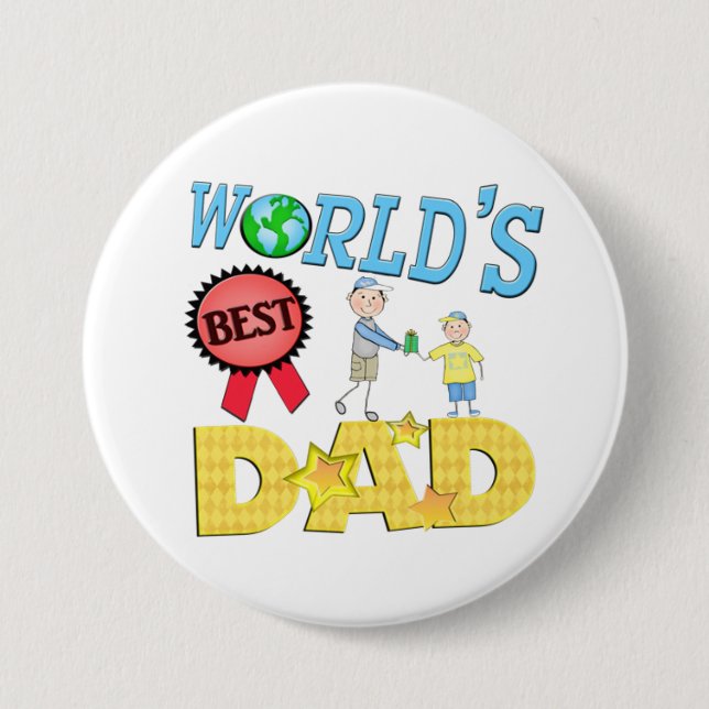 Best Dad Father's Day Button (Front)