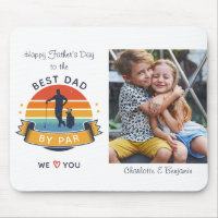Best Dad Fathers Day Kids Photo Retro Golf Lover