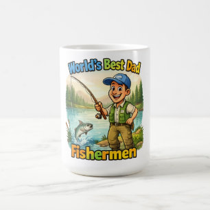 Best Dad Fisherman by the Lake Funny Gift Idea Coffee Mug