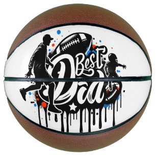 Best Dad Football father and son Basketball 