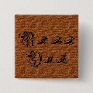 Best Dad Football Text 2 Inch Square Button