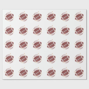 Best Dad Football Wrapping Paper
