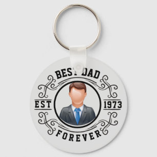 Best Dad Forever Birthday Gift Keychain