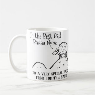 Best Dad Funny Sheep Saying a Pun Coffee Mug