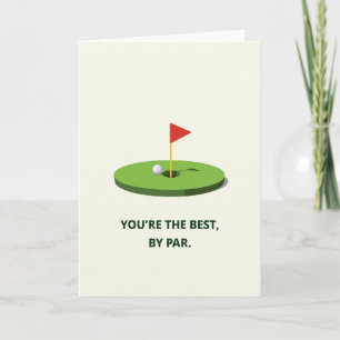 Best Dad Golf Art Fathers Day Card