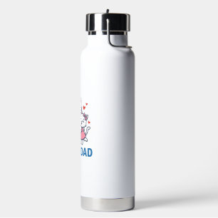 Best Dad Golf Cat Hug Cute Vector Design_1 Water Bottle