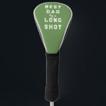Best Dad Golf Head Cover<br><div class="desc">Best Dad gift featuring high praise for the dad who plays golf. Use tool to change green background to any colour.</div>