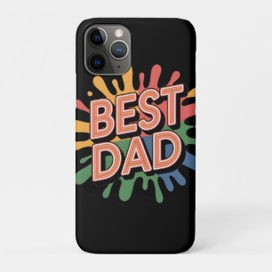 Best Dad Graphic: Father's Day Retro Lettering iPhone 11 Pro Case