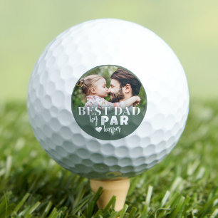Best Dad Green Photo Golf Balls