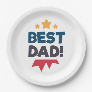 Best Dad Happy Father's Day   Paper Plate