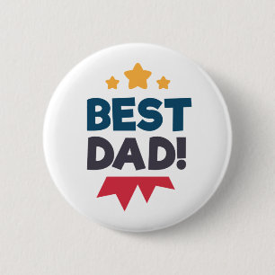 Best Dad Happy Father's Day Pin Button