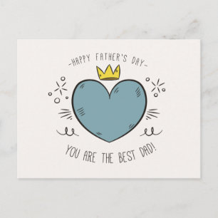 Best Dad Happy Father's Day Postcard