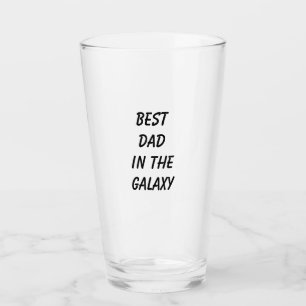 "Best Dad in the Galaxy" Beer Can Holder Glass