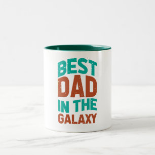 Best Dad in the Galaxy Father's Day Birthday Two-Tone Coffee Mug