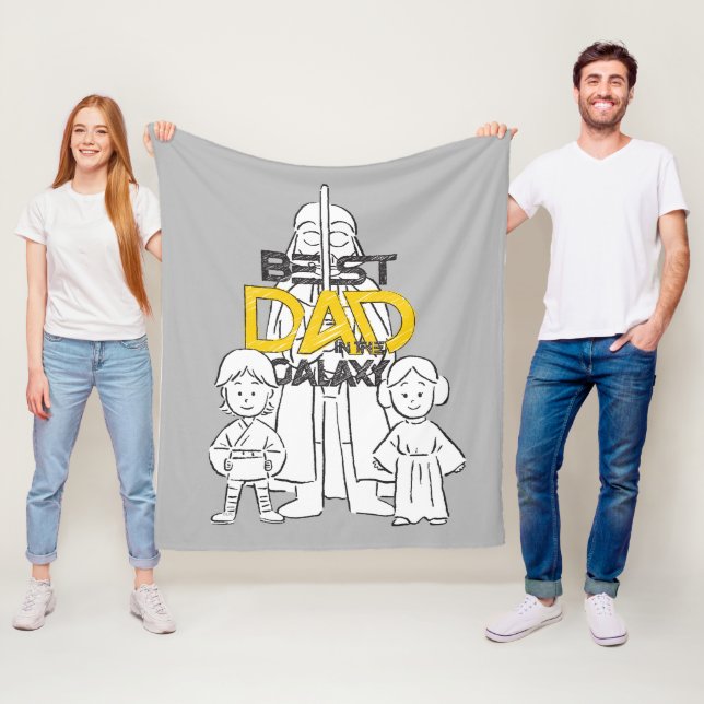 Best Dad in the Galaxy Fleece Blanket (In Situ)