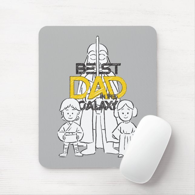 Best Dad in the Galaxy Mouse Pad (With Mouse)