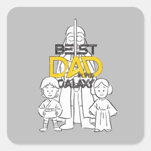 Best Dad in the Galaxy Square Sticker