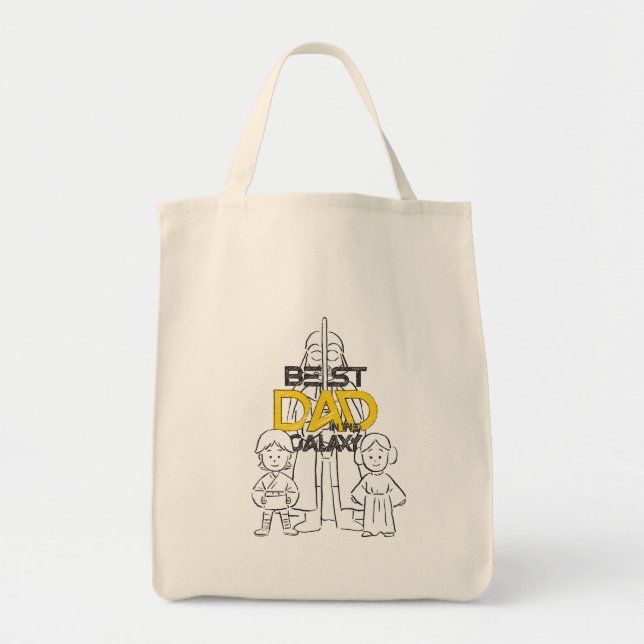 Best Dad in the Galaxy Tote Bag (Front)