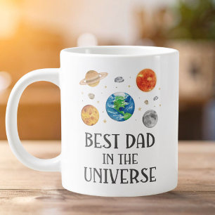 Best Dad in The Universe Funny Quote Fathers Day  Large Coffee Mug