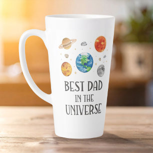 Best Dad in The Universe Funny Quote Fathers Day  Latte Mug