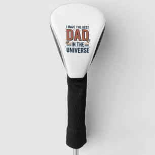 Best Dad in the Universe Space Vector Design_1 Golf Head Cover
