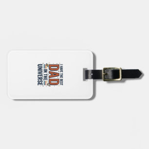 Best Dad in the Universe Space Vector Design_1 Luggage Tag