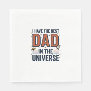 Best Dad in the Universe Space Vector Design_1 Napkin