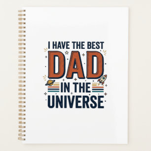 Best Dad in the Universe Space Vector Design_1 Planner