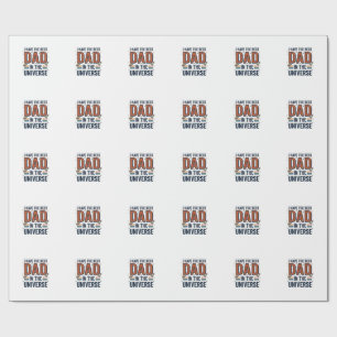 Best Dad in the Universe Space Vector Design_1 Wrapping Paper