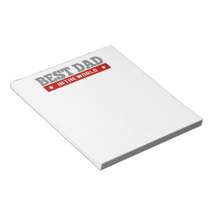 Best Dad in the World Argyle Patterned Notepad