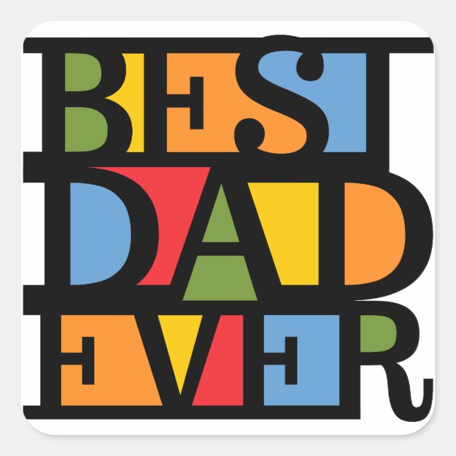 BEST DAD Jamais stickers (Devant)