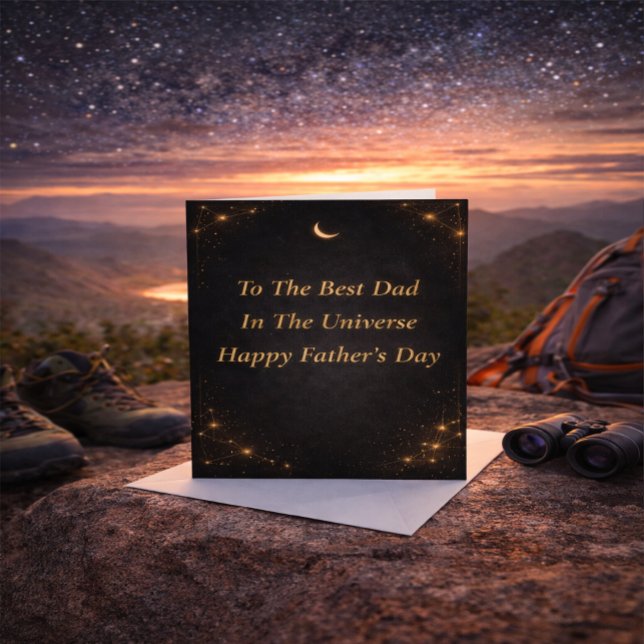 Best Dad Luxury Moon Father’s Day Card (Creator Uploaded)