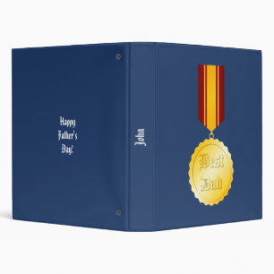 Best Dad Medal Brooch Father’s Day Binder
