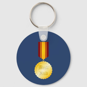 Best Dad Medal Brooch Father’s Day Keychain
