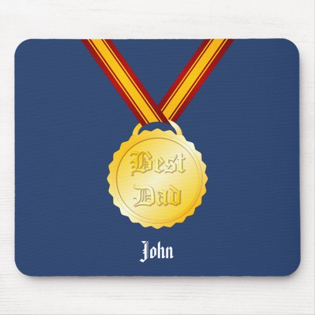 Best Dad Medal Father’s Day Mouse Pad (Front)