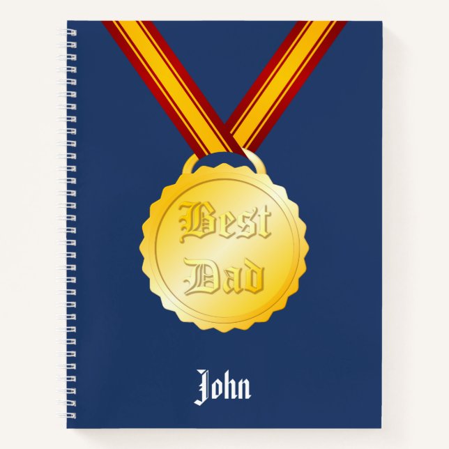 Best Dad Medal Father’s Day Notebook (Front)