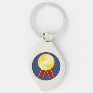 Best Dad Medal Ribbon Father’s Day Keychain